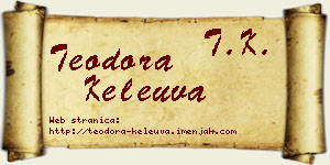 Teodora Keleuva vizit kartica